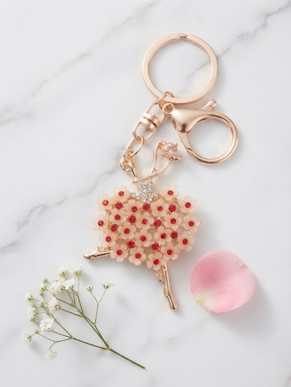 New BALLERINA BALLET DANCER KEY FOB KEYCHAIN PURSE FOB
